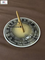 Grow Old Along with Me Garden Sundial Vintage Gift Home Decor with Stand - Image 2