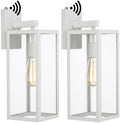 18 Inch White Large Outdoor Wall Lights Dusk to Dawn 2 Pack Outdoor Wall Sconces with Dusk to Dawn Sensor Porch & Patio Lights Large Size Outdoor Porch Light with Photocell Sensor Outdoor Lighting by Faymartlighting