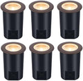 CLOUDY BAY [6 Pack] 9W LED Landscape Well Lights,2700K/3000K/3500K/4000K/5000K Selectable,Low Voltage 12V/24V Ground Lighting,Waterproof Outdoor In Ground Lights for Uplights,Bronze by CLOUDYBAY