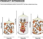 Cozeyat Christmas ELK Flameless Candles Battery Operated, Long Lasting LED Tea Lights with 4/6H Timers Tealights 3 Pieces, Dancing Flames Candles for Christmas Decoration Indoor - Image 6