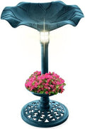 Best Choice Products Bird Bath W/Solar Light & Planter - Peacock Blue by BestChoiceProducts