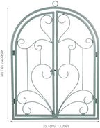 FONDOTIN Faux Window Frame Wall Decor 18.34X13.81In Iron Art Rustic Frame for Garden Patio and Indoor Entryway Farmhouse Wall Art Vintage Decorative Window Pane - Image 2