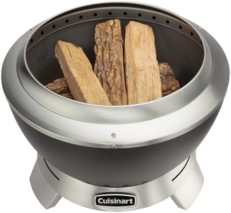 Cuisinart 19.5” Cleanburn Smokeless Fire Pit with Removable Base for Ash, Portable Wood Burning Outdoor Fireplace, Stainless Steel Smoke Free Outdoor Heater, Enhanced Airflow and Easy Cleanup - Image 6