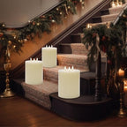 3 Wick Extra Large Flameless Candles, 6"x8" Flat Battery Operated Candles - Image 7