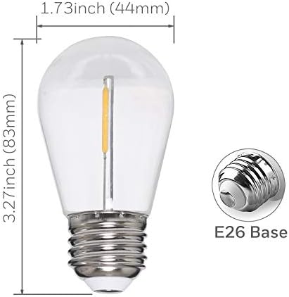 Honeywell E26 LED Outdoor Indoor String Lights, 24 FT (Maximum 1680FT) Commercial Grade Patio Gazebo Porch Party Decor Light, Vintage Style Café Lighting in Bistro Pergola Backyard - Image 3