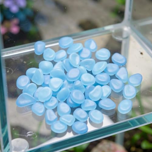 SECFOU 400pcs Glow in Dark Pebbles for Aquarium and Garden Resin Stones - Image 7