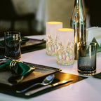 Set of 2 Easter Day Flameless Candles Bulk Battery Operated Candles with Timer Remote Easter Eggs Cute Bunny LED Pillar Lights for Indoor Outdoor Party Dining Table Decoration - Image 3