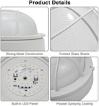 8” Bulkhead LED Light White Round,Nautical Outdoor Lights 8" LED Sauna Light Fxiture Outdoor White Round Nautical Bulkhead Lights 3000K,1500 Lumen,15W - Image 5