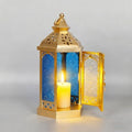 Candlestick Candle Barrels Moroccan Style Retro Lanterns Projection Lights Hollowed-Out Decorations Home Ramadan Hanging Outdoor Indoor Courtyard Porch Festival Weddings by Unknown