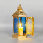 Candlestick Candle Barrels Moroccan Style Retro Lanterns Projection Lights Hollowed-Out Decorations Home Ramadan Hanging Outdoor Indoor Courtyard Porch Festival Weddings by Unknown