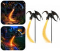 Solar Dragon Fire Garden Stake Light, Gothic Fantasy Solar Powered Lawn by Unknown