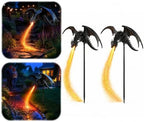 Solar Dragon Fire Garden Stake Light, Gothic Fantasy Solar Powered Lawn by Unknown