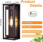 15" Motion Sensor Outdoor Wall Lights, Outdoor Sconces, 2 Pack - Image 5