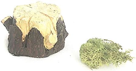 Miniature Moose, Stump, Moose Crossing Sign and Accessories for Fairy Garden, Dollhouse, Terrarium or Miniature Display - Image 5