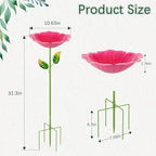 4 Pack Bird Bath for Outside, Outdoors Garden Decor Flower Birdbath - Image 2