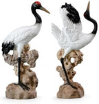 LUOZZY 2 Pcs Red Crowned Crane Figurine with Base for Aquarium Fish Tank by LUOZZY