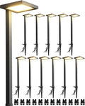 SUNVIE 5W 3000K LED Low Voltage Landscape Pathway Lights Black, 12 Pack by SUNVIE