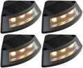 4 Pcs Solar Step Lights, Outdoor LED Stair Lights with Auto On/Off, Waterproof Deck Lights, Decorative Patio Lights for Yard Garden Fence, Landscape Lighting, 3.1 x 1.2 in / 80 x 30 mm by Unknown