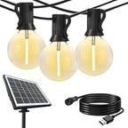 SUNTHIN 100FT Solar String Lights, USB Rechargeable Patio Lights by SUNTHIN