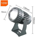 10W Landscape Lamp - Rotation Spot Lights, AC85-265V Long Range LED Beam Light, IP65 Waterproof Narrow Beam Spotlight, Outdoor Architectural Decorative Lighting(White,24V) - Image 2