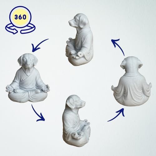 OLOMA Heavy Concrete Meditating Dog Garden Sculpture Solid Stone Statue Durable Outdoor Indoor Lawn Patio Landscape Accent Statement Piece - Image 5