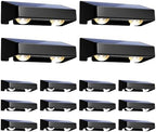 SOLPEX Solar Fence Lights Outdoor, 9 Fixed Colors ＆ Color Changing Fence Solar Lights Outdoor Waterproof IP65, LED Deck Lighting for Backyard Wall Step Patio Railing Pool Porch (16 Pack) by Solpex