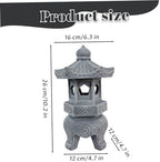 Pagoda Garden Statue, Resin Solar Japanese Pagoda Lantern, Decorative Zen Garden Landscape for Yard Patio Lawn, Style 3, Decoración al aire Libre - Image 4