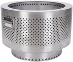 20Inch Large Firepit - Fire Pits for Outside with Portable Carrying Storage, Outdoor Fireplace for Camping Picnic Backyard Beach,Stainless, L by STBoo