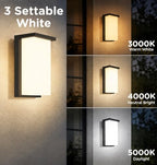 8 Inch Outdoor Wall Light, 1920LM LED Wall Sconce, Hardwired, ETL Listed - Image 2
