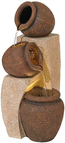 John Timberland Cascading Jugs 30" High Indoor-Outdoor LED Large Fountain - Image 2