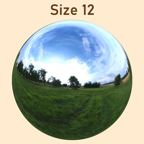 Lulu Decor, Size 12 Silver Stainless Steel Gazing Mirror Ball, Smooth Reflective Shiny Garden Decoration Globe - Image 4