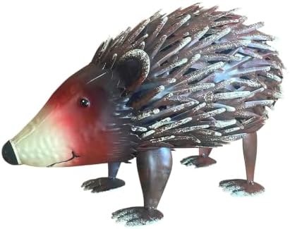 14.17" Iron Hedgehog Statue Garden Outdoor Sculpture Home Patio - Image 6