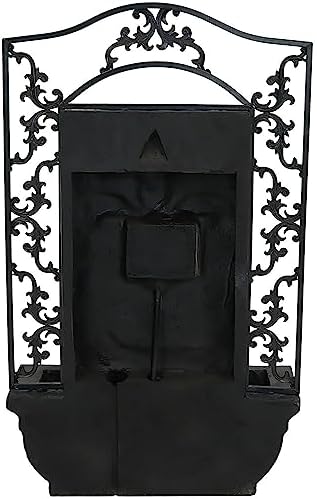 Sunnydaze French Lily 33-Inch Electric Outdoor Wall Water Fountain - Lead - Image 4