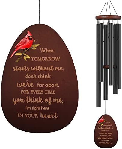 Suntimber Cardinal Memorial Wind Chimes for Loss of Loved One Sympathy Gift by Suntimber