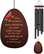 Suntimber Cardinal Memorial Wind Chimes for Loss of Loved One Sympathy Gift by Suntimber