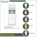 GRUENLICH Outdoor Wall Light Fixture Dusk to Dawn, Tempered Glass - Image 3