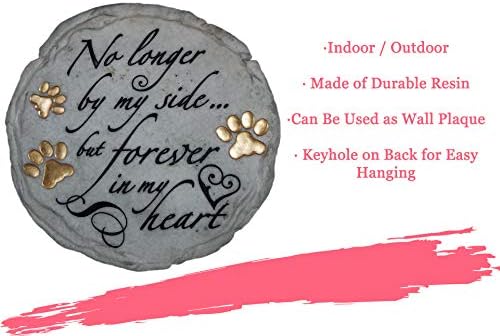 Spoontiques - Garden Décor - No Longer by My Side Stepping Stone - Decorative Stone for Garden, 9.63" Diameter (Pack of 10) - Image 6