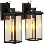 Sylvania Dusk to Dawn Outdoor Wall Light Fixtures, Porch Lights Outdoor/Indoor Wall Sconce, Waterproof Exterior Lights Wall Mount Metal/Black for Patio, Front Door, Garage - 2 Pack (66555) by LEDVANCE