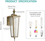 2-Pack Outdoor Wall Light,Vintage Exterior Waterproof Lantern - Image 3