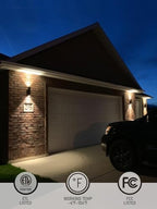 LEONLITE 2-Pack 12" Outdoor Cylinder Wall Light, Up and Down, E26 Base - Image 2