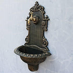 Antique Gold Cast Iron Wall Mounted Hand Sink Farm House Home Garden Decor Heavy Metal Wash Stand Handmade Wall Decor Wash Basin Wall Water Fountain - Image 4