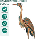 45.3" Heron Statues Outdoor,Extra-Large Metal Yard Art Set of 2 - Image 5