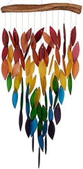 Deluxe Rainbow Waterfall Glass Wind Chime, Colorful Garden, 23.5 Inch by GiftEssentials