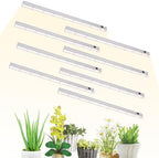 T5 Grow Lights, 2FT 120W (8×15W, 1000W Equivalent), Full Spectrum Grow Lights for Indoor Plants, 4000K, Plug and Play, Easy to Install, for Greenhouse & Plant Shelves (8 Pack) by DingChen