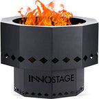 INNO STAGE Patented Smokeless Fire Pit, 13 Inch Low Smoke Camping Stove Outdoor Wood Pellet Burning Spark Portable Carrying Bag, Firepit Grill Bowl of Fireplace Picnic Camping Cooking on Beach - S by INNOSTAGE