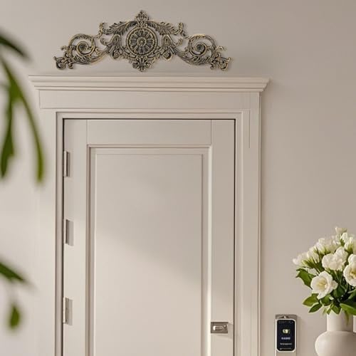 Sungmor Rustic Gold Cast Iron Wall Decor - 17.5in Scroll and Floral Design - Image 6