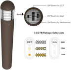 Commercial LED Bollard Path Lights 24W/19W/14W Watt Tunable 3000K/4000K/5000K Color Selectable 140LM/W 120-277V Dimmable 42" Modern Landscape Lighting for Garden Pathway UL Listed (type 4) - Image 2