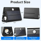 6 Pack Motion Sensor Solar Step Lights, IP67 Waterproof Outdoor Stair Light, 3 Color Temp & Double-Sided Lighting,Outside Decor Light for Deck,Porch,Railing,Fence,Walkway, Yard,Wall,Patio - Image 5