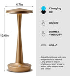 LED Cordless Table Lamp Rechargeable,Battery Powered Outdoor Lights - Image 5