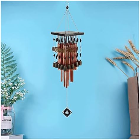 Wind Chimes Outdoor Indoor Metal Tube Wind Chime with Copper Bell Large Windchimes for Patio Garden Terrace terraces (Color : Bronze) (Red Copper) - Image 5